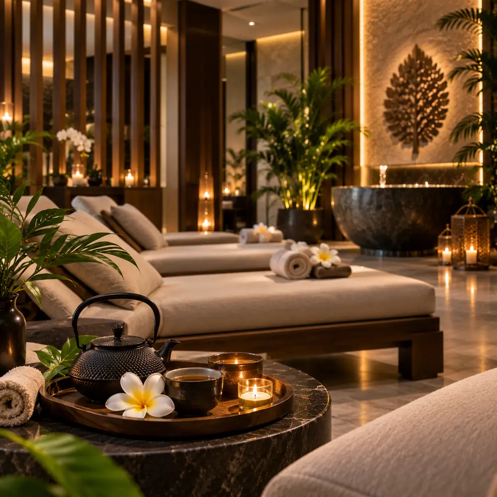 Tea at Century Arab Spa, spa nearby