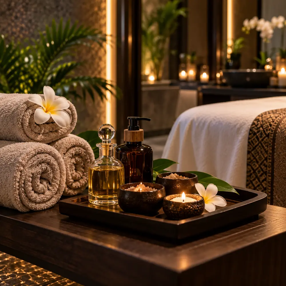 Massage oils and candles at Century Arab Spa, spa offer in Abu Dhabi