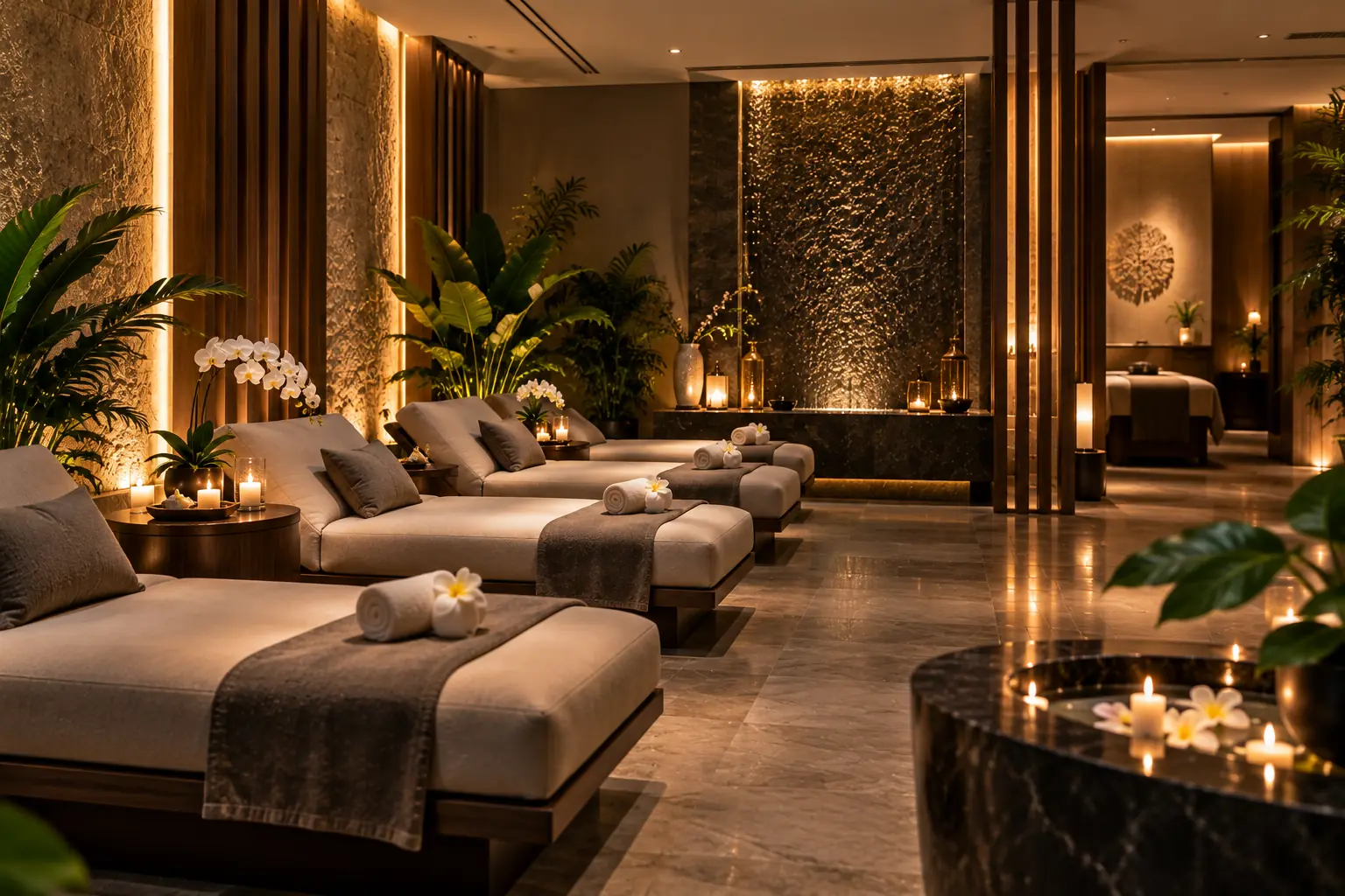 Relaxation lounge at Century Arab Spa, nearby spa in Abu Dhabi