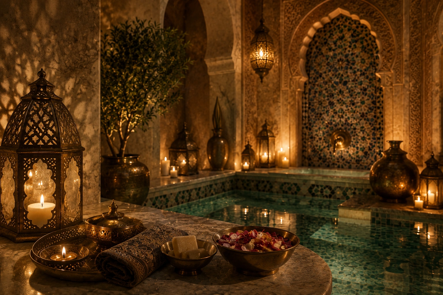 Moroccan bath in Abu Dhabi